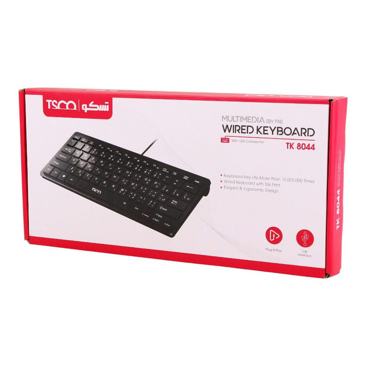 کیبورد باسیم تسکو مدل TK 8044، سوییچ ممبران، Tenkeyless