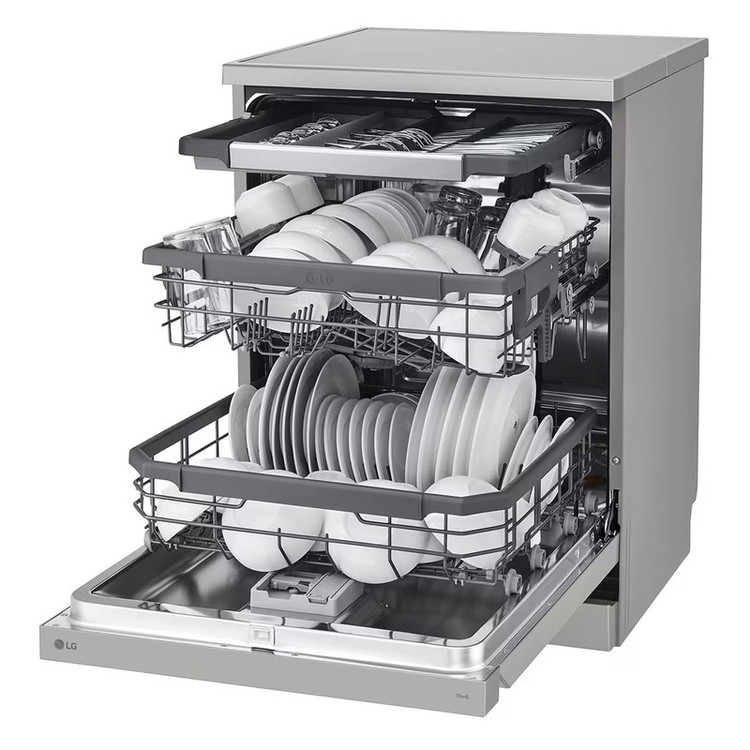ماشین ظرفشویی 14 نفره ال جی مدل LG DFC435FP دارای 3 کشو و درب بازکن خودکار با گارانتی 24 ماهه شرکتی