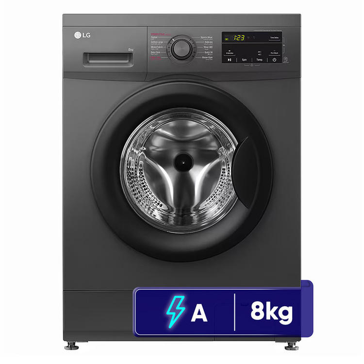 ماشین لباسشویی 8 کیلو ال جی مدل LG F4J3TYG6J با گارانتی 24 ماهه جی اس ام