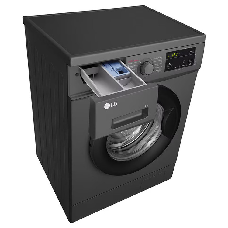 ماشین لباسشویی 8 کیلو ال جی مدل LG F4J3TYG6J با گارانتی 24 ماهه جی اس ام