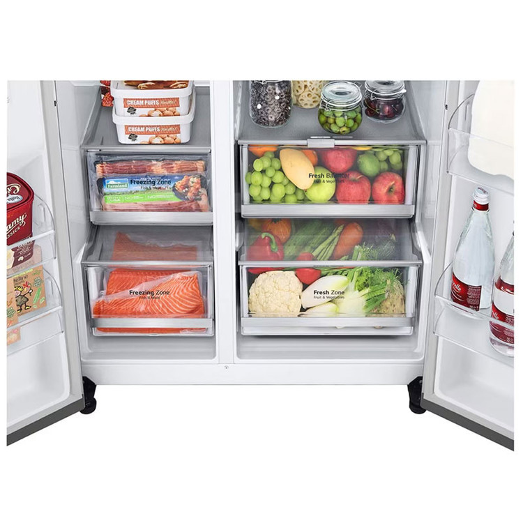 یخچال سایدبایساید 889 لیتر الجی مدل LG GC-X348CSFS با گارانتی 24 ماهه شرکتی